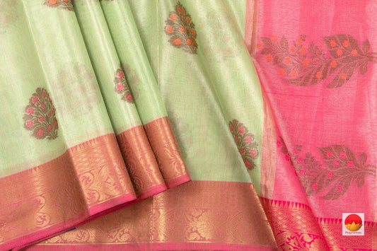 Banarasi Silk Cotton Saree - Handwoven - Antique Zari - PSC 1125 - Archives - Silk Cotton - Panjavarnam