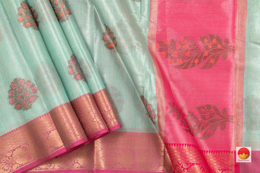 Banarasi Silk Cotton Saree - Handwoven - Antique Zari - PSC 1128 - Silk Cotton - Panjavarnam