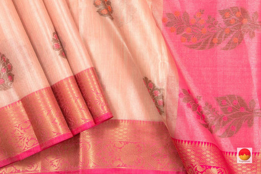 Banarasi Silk Cotton Saree - Handwoven - Antique Zari - PSC 1129 - Silk Cotton - Panjavarnam