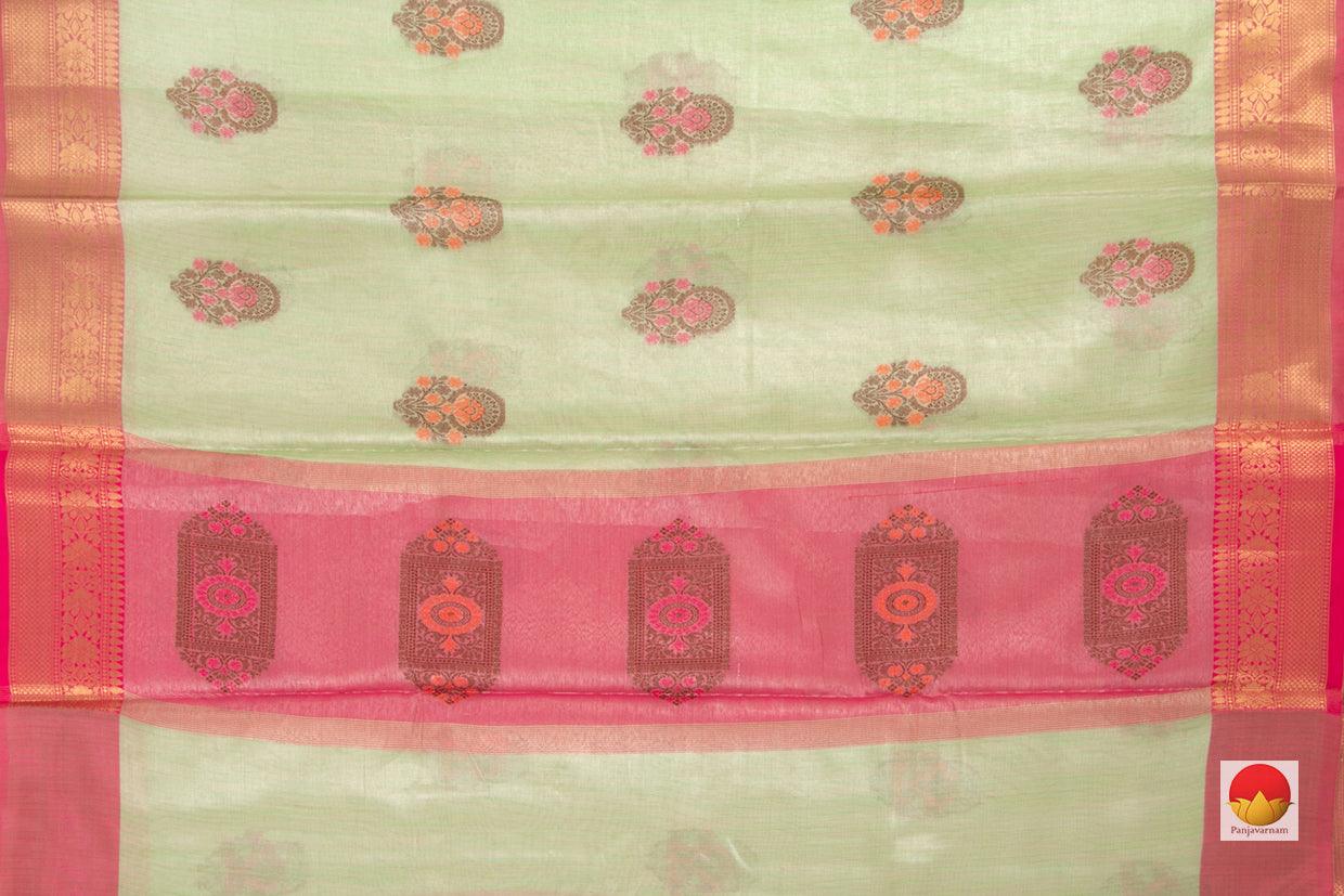 Banarasi Silk Cotton Saree - Handwoven - Antique Zari - PSC 1130 - Archives - Silk Cotton - Panjavarnam