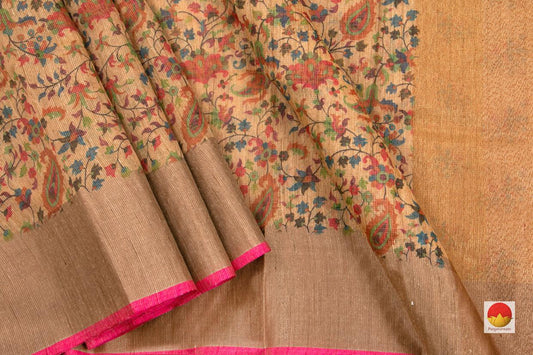 Banarasi Silk Cotton Saree - Handwoven - Antique Zari - PSC 1132 - Archives - Silk Cotton - Panjavarnam