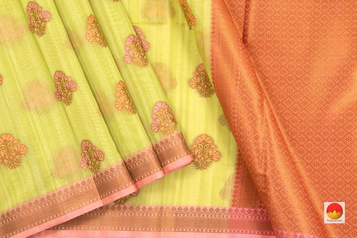 Banarasi Silk Cotton Saree - Handwoven - Antique Zari - PSC 1134 - Silk Cotton - Panjavarnam