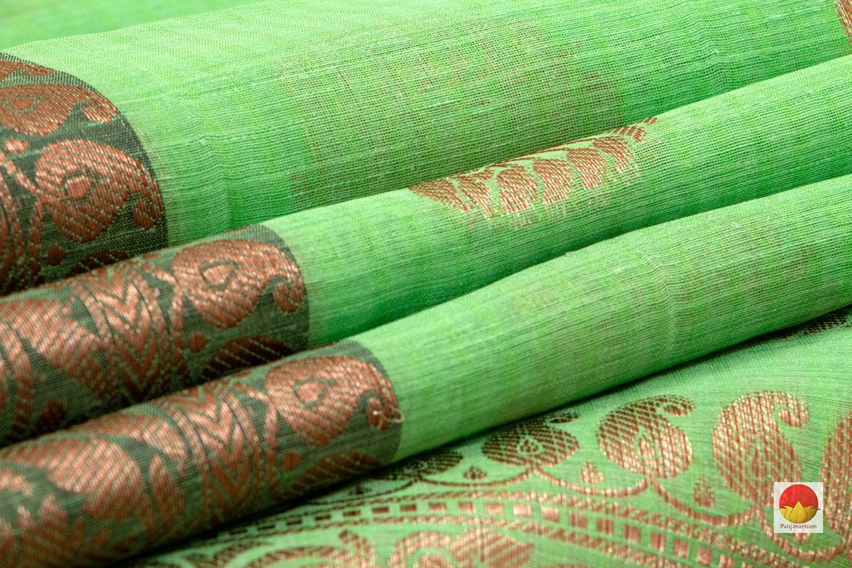 Banarasi Silk Cotton Saree - Handwoven - Antique Zari - PSC 1135 - Silk Cotton - Panjavarnam