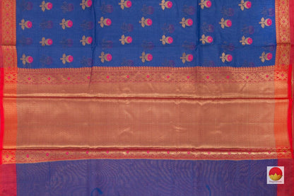 Banarasi Silk Cotton Saree - Handwoven - Antique Zari - PSC 1138 - Archives - Silk Cotton - Panjavarnam