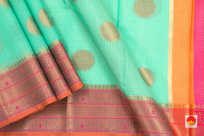 Banarasi Silk Cotton Saree - Handwoven - Antique Zari - PSC 1142 - Silk Cotton - Panjavarnam