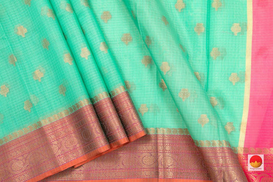 Banarasi Silk Cotton Saree - Handwoven - Antique Zari - PSC 1144 - Silk Cotton - Panjavarnam