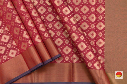 Banarasi Silk Cotton Saree - Handwoven - Antique Zari - PSC 1151 - Silk Cotton - Panjavarnam