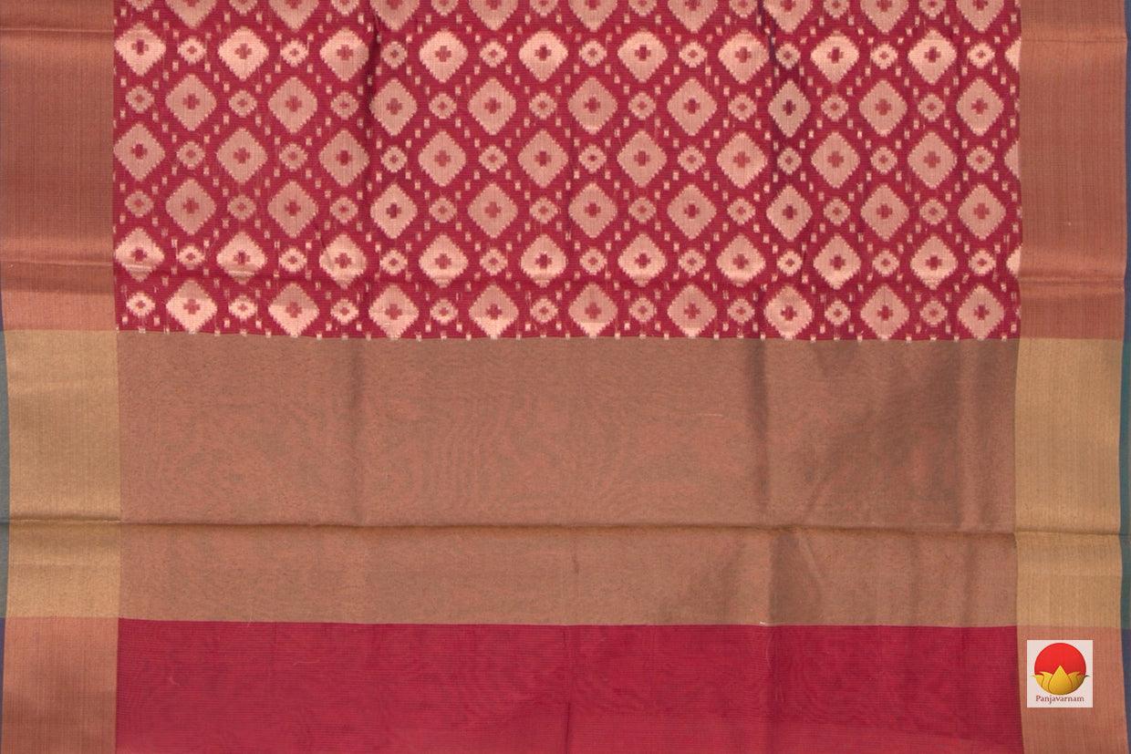 Banarasi Silk Cotton Saree - Handwoven - Antique Zari - PSC 1151 - Silk Cotton - Panjavarnam
