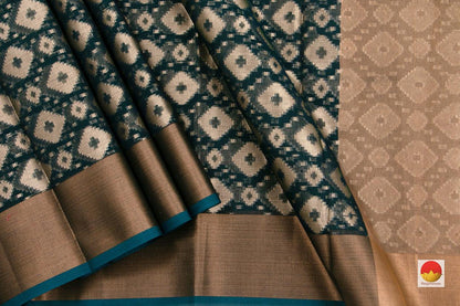 Banarasi Silk Cotton Saree - Handwoven - Antique Zari - PSC 1152 - Silk Cotton - Panjavarnam