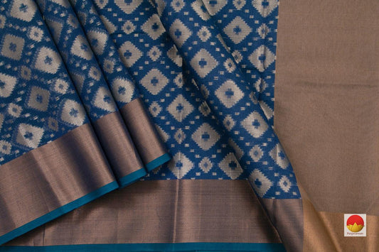Banarasi Silk Cotton Saree - Handwoven - Antique Zari - PSC 1153 - Silk Cotton - Panjavarnam