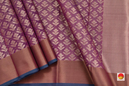 Banarasi Silk Cotton Saree - Handwoven - Antique Zari - PSC 1154 - Silk Cotton - Panjavarnam