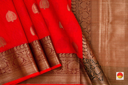 Banarasi Silk Cotton Saree - Handwoven - Antique Zari - PSC 1155 - Silk Cotton - Panjavarnam