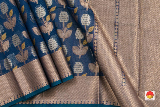 Banarasi Silk Cotton Saree - Handwoven - Antique Zari - PSC 1160 - Saris & Lehengas - Panjavarnam