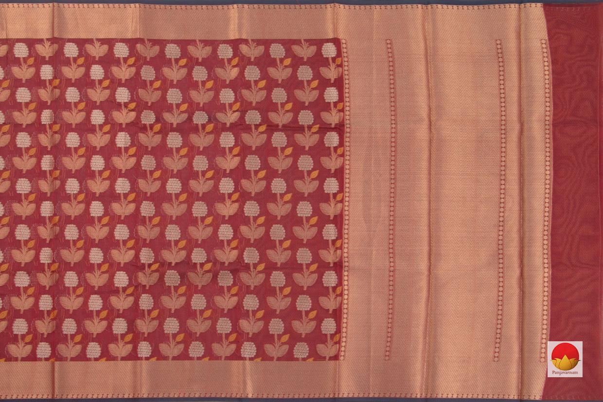 Banarasi Silk Cotton Saree - Handwoven - Antique Zari - PSC 1161 - Silk Cotton - Panjavarnam