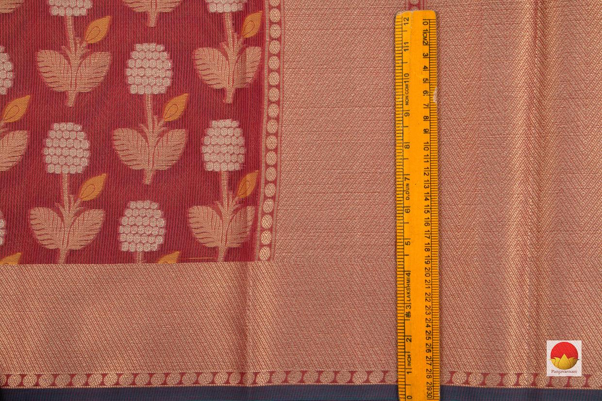 Banarasi Silk Cotton Saree - Handwoven - Antique Zari - PSC 1161 - Silk Cotton - Panjavarnam