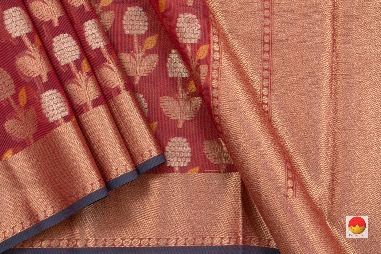 Banarasi Silk Cotton Saree - Handwoven - Antique Zari - PSC 1161 - Silk Cotton - Panjavarnam PSC 1161