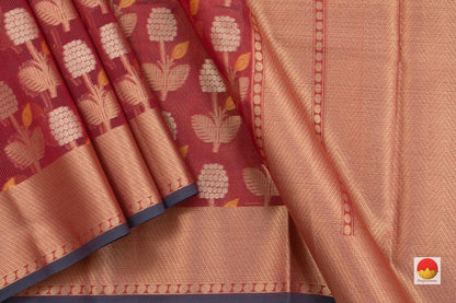 Banarasi Silk Cotton Saree - Handwoven - Antique Zari - PSC 1161 - Silk Cotton - Panjavarnam PSC 1161