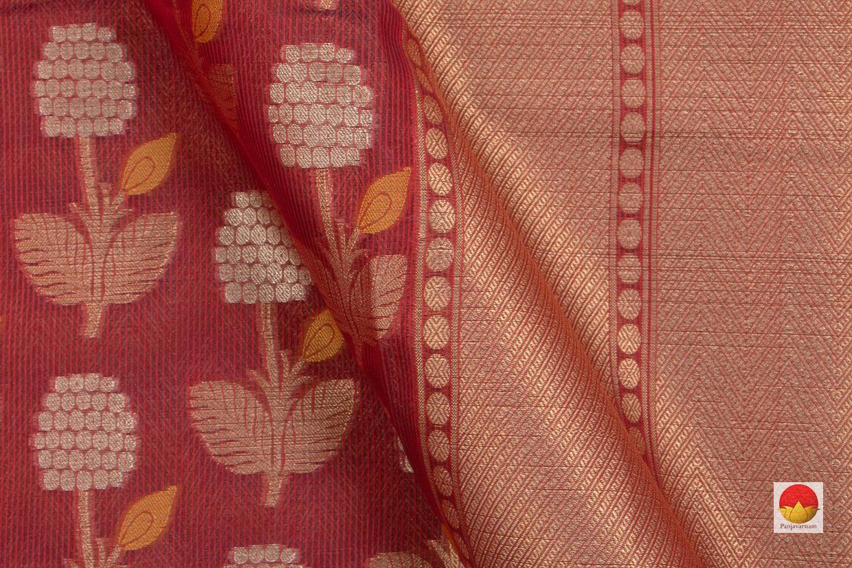 Banarasi Silk Cotton Saree - Handwoven - Antique Zari - PSC 1161 - Silk Cotton - Panjavarnam PSC 1161