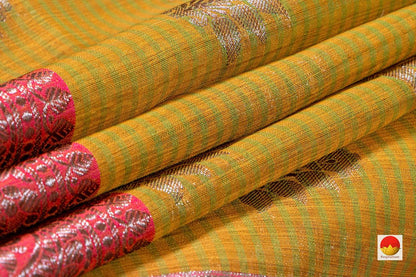 Banarasi Silk Cotton Saree - Handwoven - PSC 1189 - Apparel & Accessories - Panjavarnam