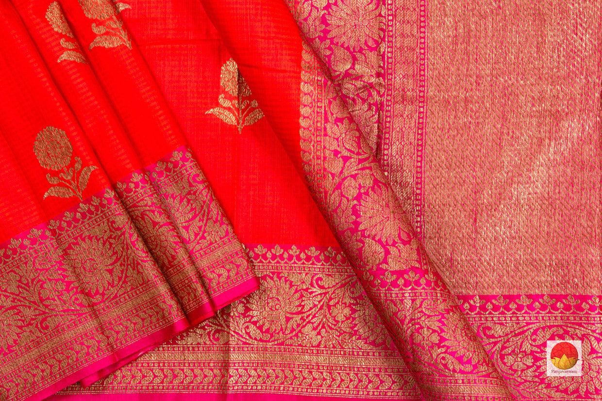 Banarasi Silk Saree - Handwoven - Matka Silk - PM 257 - Banarasi Silk - Panjavarnam