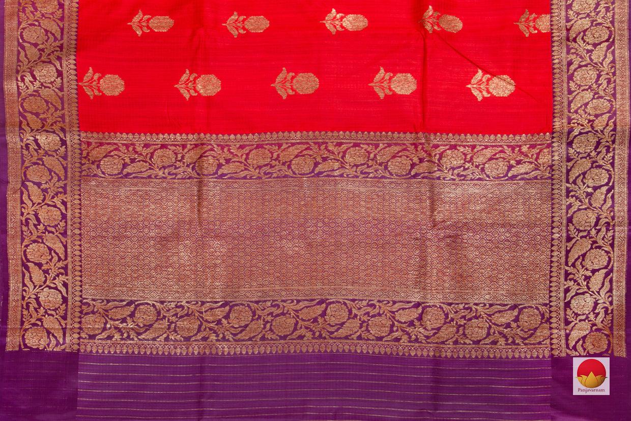 Banarasi Silk Saree - Handwoven - Matka Silk - PM 259 - Archives - Banarasi Silk - Panjavarnam