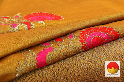 Banarasi Silk Saree - Handwoven Pure Silk - PB 203 - Banarasi Silk - Panjavarnam