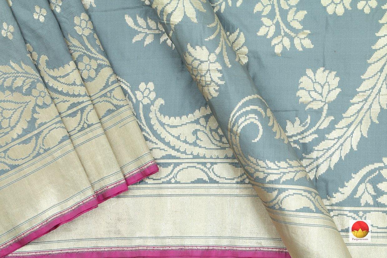 Banarasi Silk Saree - Handwoven Pure Silk - PB 221 - Banarasi Silk - Panjavarnam