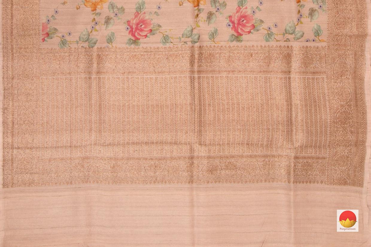 Banarasi Tussar Silk Saree - Handwoven Pure Silk - PBT 258 - Banarasi Silk - Panjavarnam