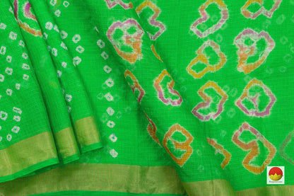 Bandhani Kota Saree - Handwoven - PV RJ 04 - Bandhani Silk - Panjavarnam PV RJ 04