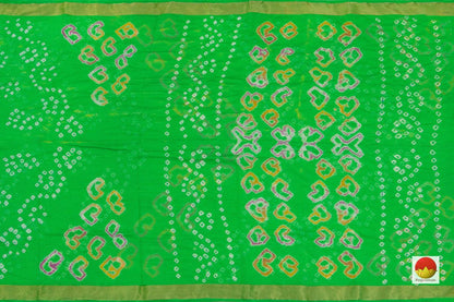 Bandhani Kota Saree - Handwoven - PV RJ 04 - Bandhani Silk - Panjavarnam PV RJ 04