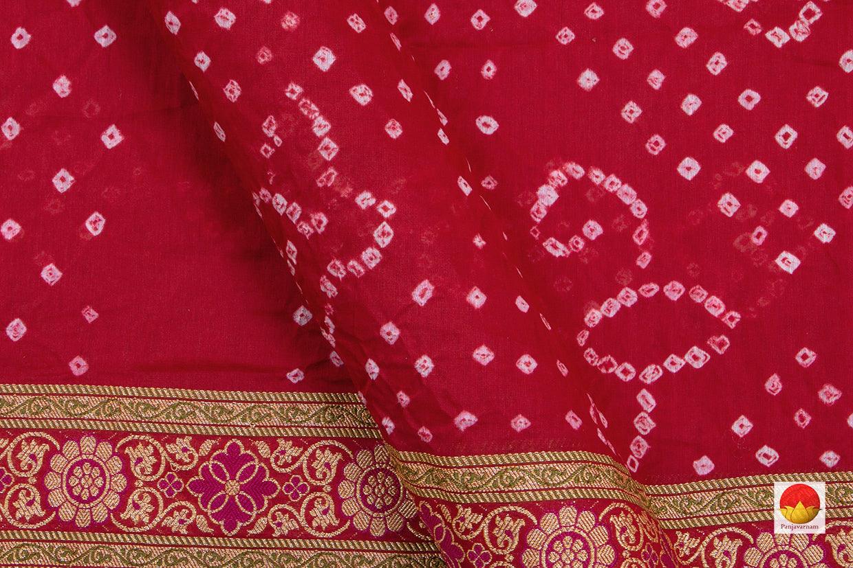 Bandhani Silk Saree - Handwoven Pure Silk - Meenakari - PV RJ 21 - Saris & Lehengas - Panjavarnam
