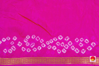 Bandhani Silk Saree - Handwoven - PV RJ 12 - Bandhani Silk - Panjavarnam