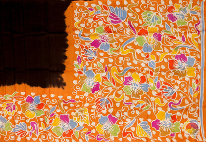 Handpainted Batik Silk Saree - PB 110 Archives - Batik Silk - Panjavarnam