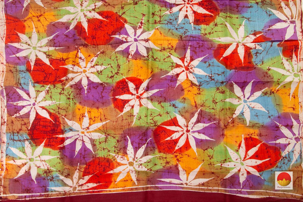Batik Silk Saree - Handwoven Pure Silk - PB 256 - Archives - Batik Silk - Panjavarnam