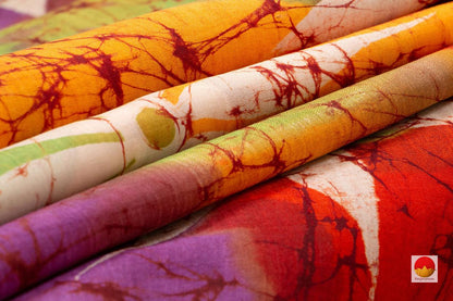 Batik Silk Saree - Handwoven Pure Silk - PB 256 - Archives - Batik Silk - Panjavarnam