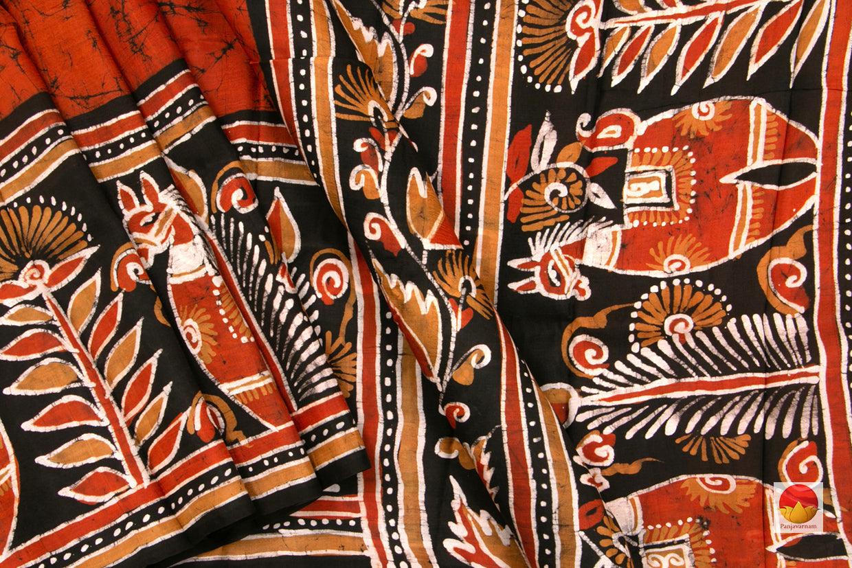 Batik Silk Saree - Handwoven Pure Silk - PB 258 - Archives - Batik Silk - Panjavarnam