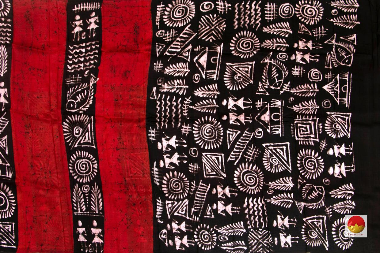 Batik Silk Saree - Handwoven Pure Silk - PB 282 - Batik Silk - Panjavarnam