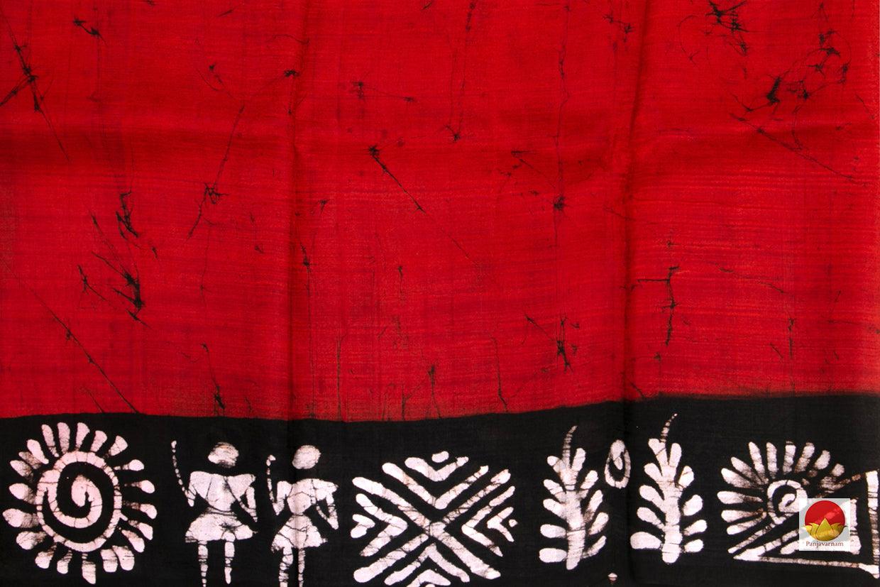 Batik Silk Saree - Handwoven Pure Silk - PB 282 - Batik Silk - Panjavarnam