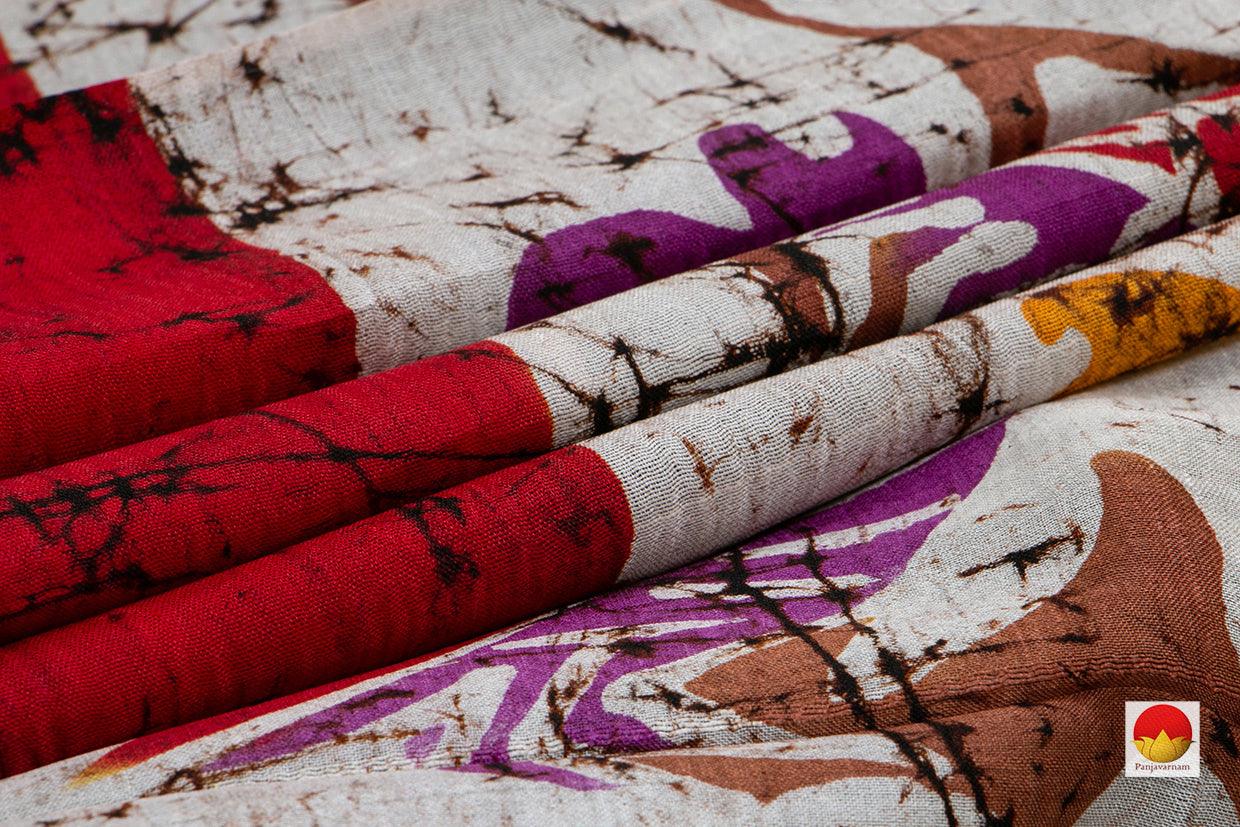Batik Silk Saree - Handwoven Pure Silk - PB 283 - Batik Silk - Panjavarnam