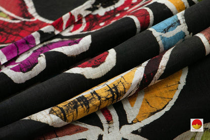 Batik Silk Saree - Handwoven Pure Silk - PB 286 - Batik Silk - Panjavarnam