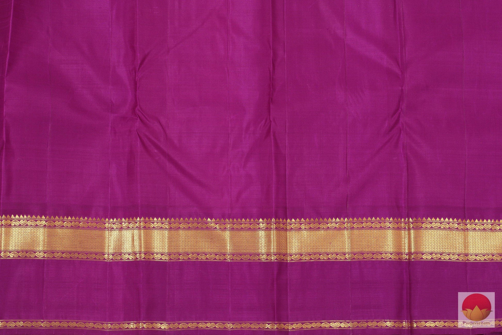 Beige & Purple - Handwoven Pure Silk Kanjivaram Saree - Pure Zari - PV G 2000 - Archives - Silk Sari - Panjavarnam