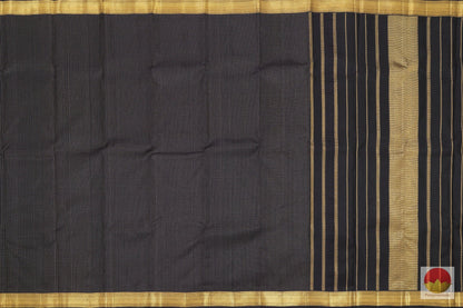 Black & Gold - Handwoven Pure Silk Kanjivaram Saree - Pure Zari - PV G 1953 Archives - Silk Sari - Panjavarnam