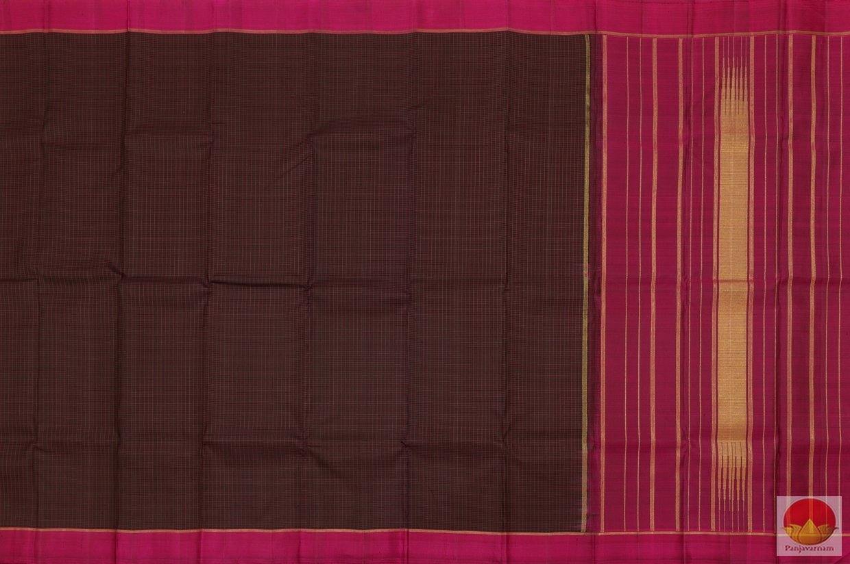 Black & Magenta - Handwoven Kanchipuram Silk Saree - Pure Zari - PV G 4164 Archives - Silk Sari - Panjavarnam