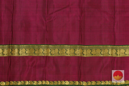 Black & Magenta - Handwoven Kanchipuram Silk Saree - Pure Zari - PV J 61 - Archives - Silk Sari - Panjavarnam