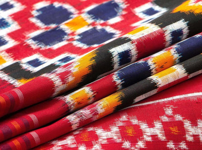 Black And Yellow Pochampally Silk Saree Double Ikkat Handwoven Pure Silk For Festive Wear PIK 296 - Apparel & Accessories - Panjavarnam PIK 296