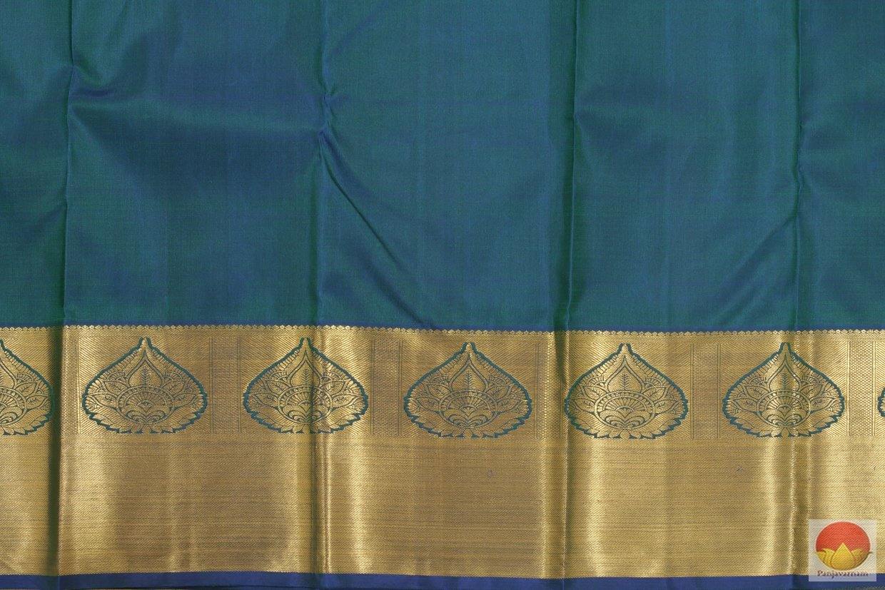 Blue & Green - Kanchipuram Silk Saree - Pure Zari - PV G 4124 - Archives - Silk Sari - Panjavarnam