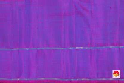 Blue And Magenta Kanchipuram Silk Saree Handwoven Pure Silk Pure Zari For Festive wear PV SAR 37 - Silk Sari - Panjavarnam PV SAR 37