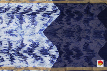 Blue Bandhani Shibori Kota Silk Saree Handwoven For Office Wear PV RJ 35 - Bandhani Silk - Panjavarnam PV RJ 35