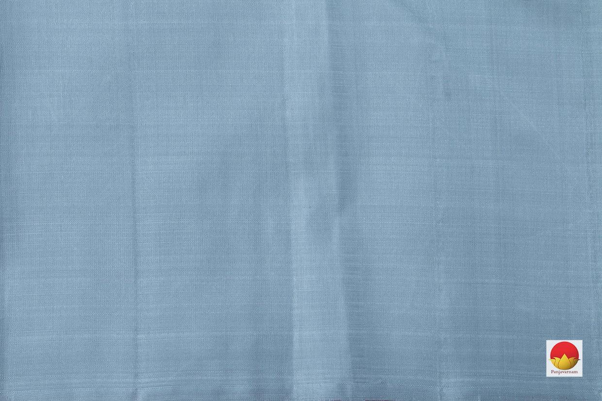 Borderless Green Kanchipuram Silk Saree Handwoven Pure Silk Pure Zari For Wedding Wear PV NYC 539 - Silk Sari - Panjavarnam PV NYC 539