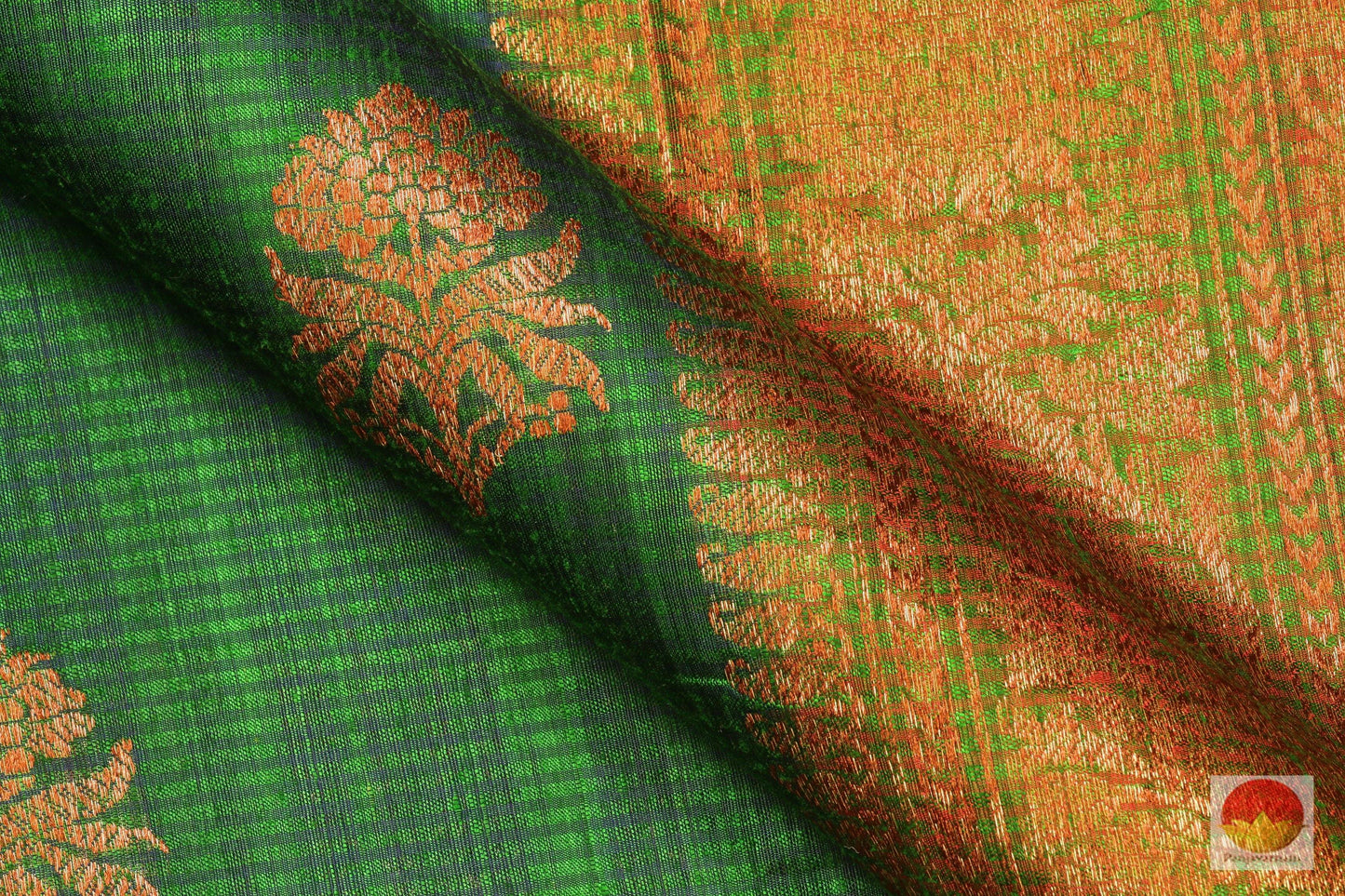 Borderless Handwoven Banarasi Silk Saree - Matka Silk - PM 32 Archives - Banarasi Silk - Panjavarnam